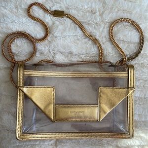 Saint Laurent Gold pvc purse